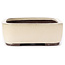 Maceta de bonsái rectangular beige de Yamaaki - 320 x 245 x 85 mm