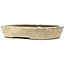 Oval beige bonsai pot by Shuhou - 360 x 270 x 65 mm