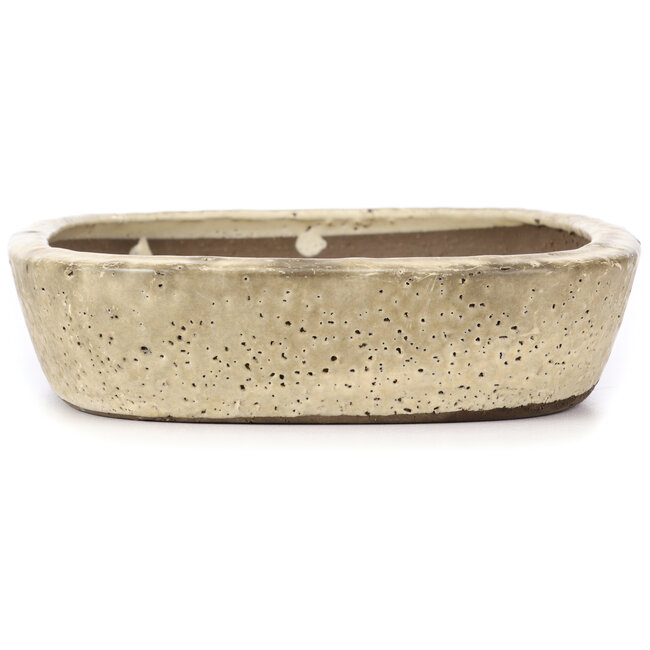 Vaso bonsai ovale beige di Shuhou - 360 x 270 x 65 mm