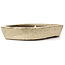 Oval beige bonsai pot by Shuhou - 360 x 270 x 65 mm