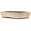 Oval beige bonsai pot by Shuhou - 360 x 270 x 65 mm