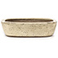 Oval beige bonsai pot by Shuhou - 360 x 270 x 65 mm