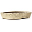 Oval beige bonsai pot by Shuhou - 360 x 270 x 65 mm