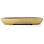 Oval yellow bonsai pot by Hattori - 470 x 355 x 65 mm