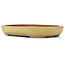 Oval yellow bonsai pot by Hattori - 470 x 355 x 65 mm