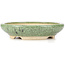 Round green bonsai pot by Seto - 310 x 310 x 70 mm