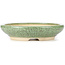 Round green bonsai pot by Seto - 310 x 310 x 70 mm