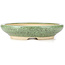 Round green bonsai pot by Seto - 310 x 310 x 70 mm