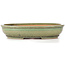 Oval green bonsai pot by Itouen - 255 x 210 x 50 mm