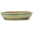 Oval green bonsai pot by Itouen - 255 x 210 x 50 mm