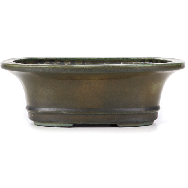 Vaso bonsai ovale verde di Koyou - 300 x 241 x 100 mm