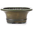 Oval green bonsai pot by Koyou - 300 x 241 x 100 mm