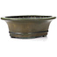 Oval green bonsai pot by Koyou - 300 x 241 x 100 mm