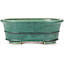 Oval green bonsai pot by Koyou - 310 x 243 x 113 mm