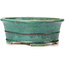 Oval green bonsai pot by Koyou - 310 x 243 x 113 mm