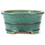 Ovale groene bonsai pot van Koyou - 310 x 243 x 113 mm