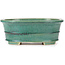 Oval green bonsai pot by Koyou - 310 x 243 x 113 mm