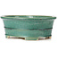 Pot à bonsaï vert ovale par Koyou - 310 x 243 x 113 mm