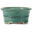 Oval green bonsai pot by Koyou - 310 x 243 x 113 mm