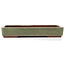 Pot à bonsaï vert rectangulaire par Yozan - 313 x 215 x 50 mm
