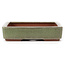 Pot à bonsaï vert rectangulaire par Yozan - 313 x 215 x 50 mm