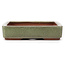 Rectangular green bonsai pot by Yozan - 313 x 215 x 50 mm