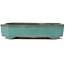 Pot à bonsaï rectangulaire turquoise par Yamaaki - 350 x 260 x 75 mm