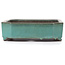 Pot à bonsaï rectangulaire turquoise par Yamaaki - 350 x 260 x 75 mm