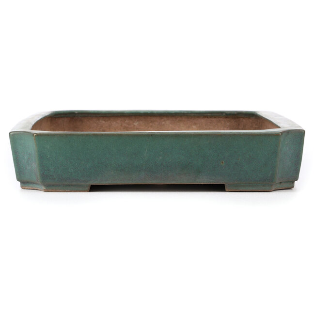 Rechthoekige turquoise bonsaipot van Reiho - 470 x 330 x 68 mm