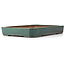 Rectangular turquoise bonsai pot by Reiho - 470 x 330 x 68 mm