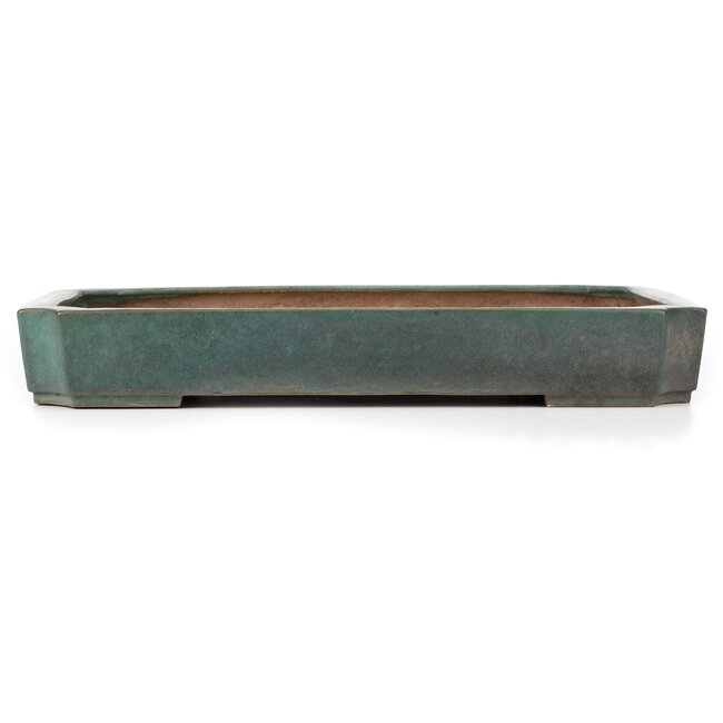 Rechteckige türkisfarbene Bonsaischale von Reiho - 470 x 330 x 68 mm