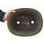 Pot à bonsaï ovale vert par Koyou - 300 x 241 x 100 mm