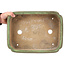 Rectangular green bonsai pot by Hattori - 375 x 280 x 80 mm