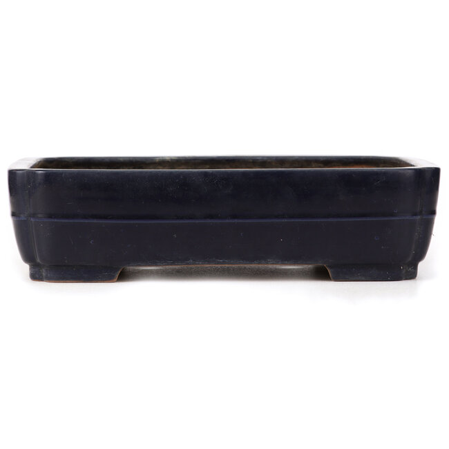 Maceta de bonsái rectangular azul de Yamafusa - 370 x 275 x 92 mm
