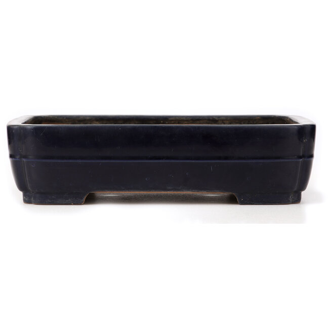 Maceta de bonsái rectangular azul de Yamafusa - 370 x 275 x 92 mm
