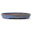 Oval blue bonsai pot by Reiho - 367 x 240 x 32 mm