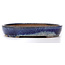 Oval blue bonsai pot by Shuhou - 475 x 350 x 65 mm