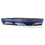 Oval blue bonsai pot by Shuhou - 475 x 350 x 65 mm