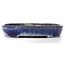 Oval blue bonsai pot by Shuhou - 475 x 350 x 65 mm