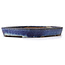 Oval blue bonsai pot by Shuhou - 475 x 350 x 65 mm