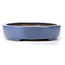 Oval blue bonsai pot by Hattori - 440 x 320 x 75 mm