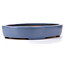 Oval blue bonsai pot by Hattori - 440 x 320 x 75 mm