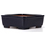 Square blue bonsai pot by Yamafusa - 240 x 240 x 90 mm