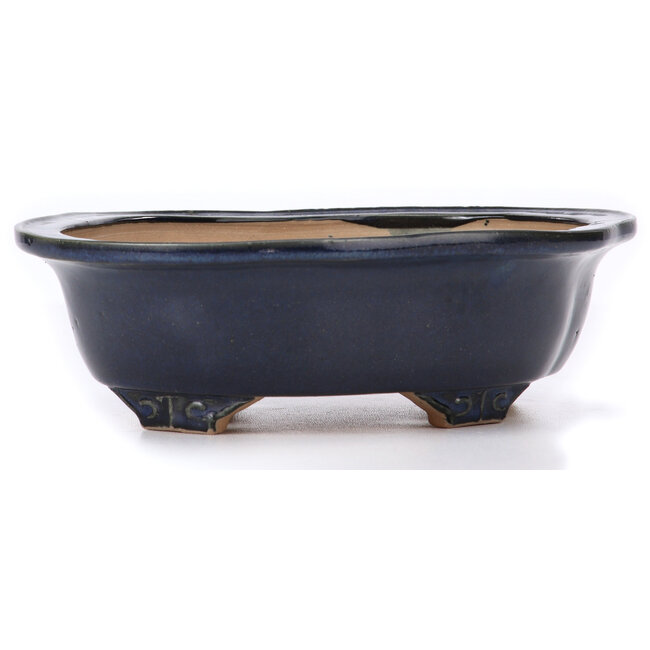 Mokko blue bonsai pot by Ikkou - 250 x 202 x 75 mm