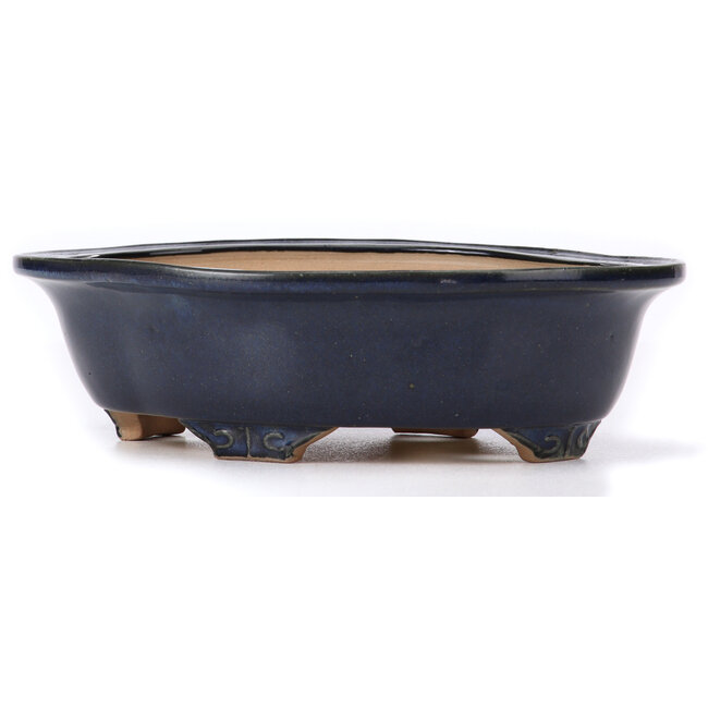 Mokko blaue Bonsaischale von Ikkou - 250 x 202 x 75 mm