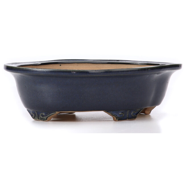 Maceta de bonsái azul Mokko de Ikkou - 250 x 202 x 75 mm