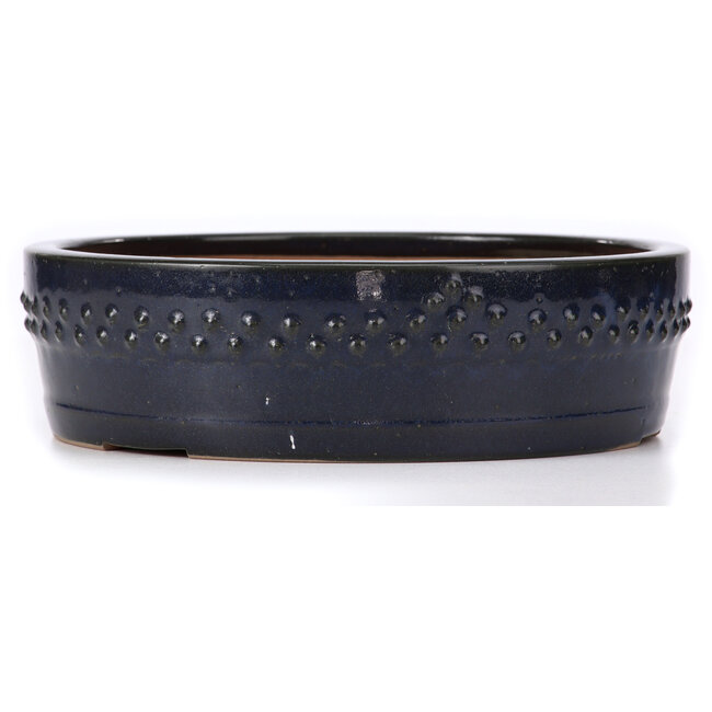 Ronde blauwe bonsaipot van Ikkou - 263 x 263 x 75 mm