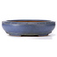 Round blue bonsai pot by Ikkou - 280 x 280 x 75 mm