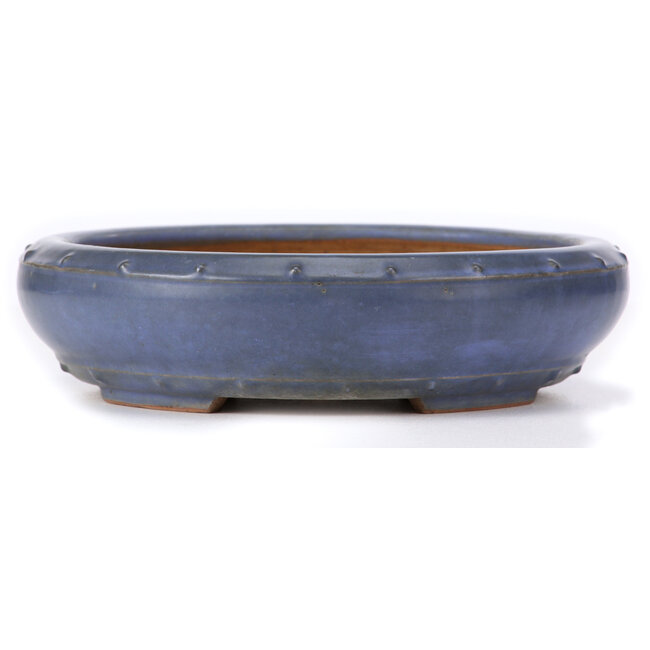 Vaso bonsai rotondo blu di Ikkou - 280 x 280 x 75 mm