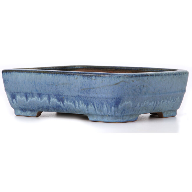 Vaso bonsai blu rettangolare di Ikkou - 292 x 225 x 82 mm